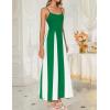 imageZESICA Womens Spaghetti Strap Maxi Dress 2025 Summer Sleeveless Color Block A Line Flowy Party DressesGreen