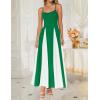 imageZESICA Womens Spaghetti Strap Maxi Dress 2025 Summer Sleeveless Color Block A Line Flowy Party DressesGreen
