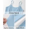 imageZESICA Womens Spaghetti Strap Maxi Dress 2025 Summer Sleeveless Color Block A Line Flowy Party DressesSky
