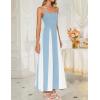 imageZESICA Womens Spaghetti Strap Maxi Dress 2025 Summer Sleeveless Color Block A Line Flowy Party DressesSky
