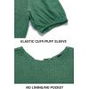 imageZESICA Womens Casual Summer Crew Neck Short Puff Sleeve Smocked High Waist Ruffle Tiered A Line Midi DressForestgreen