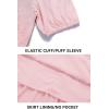 imageZESICA Womens Casual Summer Crew Neck Short Puff Sleeve Smocked High Waist Ruffle Tiered A Line Midi DressLightpink