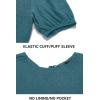 imageZESICA Womens Casual Summer Crew Neck Short Puff Sleeve Smocked High Waist Ruffle Tiered A Line Midi DressTeal