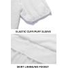 imageZESICA Womens Casual Summer Crew Neck Short Puff Sleeve Smocked High Waist Ruffle Tiered A Line Midi DressWhite