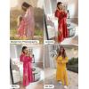 imageZESICA Womens 2025 Boho Sexy Off Shoulder Long Sleeve Smocked High Waist Side Split Flowy A Line Tiered Long Maxi DressFuchsia