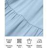imageZESICA Womens 2025 Summer Casual Flutter Short Sleeve Crew Neck Smocked Elastic Waist Tiered Midi DressBlue
