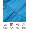 imageZESICA Womens 2025 Summer Casual Flutter Short Sleeve Crew Neck Smocked Elastic Waist Tiered Midi DressCobalt Blue
