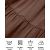 imageZESICA Womens 2025 Summer Casual Flutter Short Sleeve Crew Neck Smocked Elastic Waist Tiered Midi DressCoffee