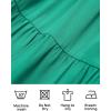 imageZESICA Womens 2025 Summer Casual Flutter Short Sleeve Crew Neck Smocked Elastic Waist Tiered Midi DressGreen