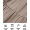 imageZESICA Womens 2025 Summer Casual Flutter Short Sleeve Crew Neck Smocked Elastic Waist Tiered Midi DressLight Khaki