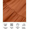imageZESICA Womens 2025 Summer Casual Flutter Short Sleeve Crew Neck Smocked Elastic Waist Tiered Midi DressOrange