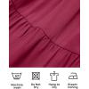 imageZESICA Womens 2025 Summer Casual Flutter Short Sleeve Crew Neck Smocked Elastic Waist Tiered Midi DressPlum