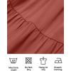 imageZESICA Womens 2025 Summer Casual Flutter Short Sleeve Crew Neck Smocked Elastic Waist Tiered Midi DressRust