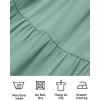 imageZESICA Womens 2025 Summer Casual Flutter Short Sleeve Crew Neck Smocked Elastic Waist Tiered Midi DressSage