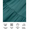 imageZESICA Womens 2025 Summer Casual Flutter Short Sleeve Crew Neck Smocked Elastic Waist Tiered Midi DressTeal Green