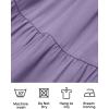 imageZESICA Womens 2025 Summer Casual Flutter Short Sleeve Crew Neck Smocked Elastic Waist Tiered Midi DressViolet