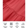imageZESICA Womens 2025 Summer Casual Flutter Short Sleeve Crew Neck Smocked Elastic Waist Tiered Midi DressWatermelonred