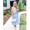 imageZESICA Womens 2025 Summer Sleeveless Halter Neck Ruffle Tiered Layed Chiffon Flowy Swing Long Midi DressLightblue