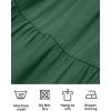 imageZESICA Womens Boho Summer One Shoulder Short Sleeve Smocked Side Split Ruffle Swing Midi DressForest Green