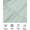 imageZESICA Womens Boho Summer One Shoulder Short Sleeve Smocked Side Split Ruffle Swing Midi DressLight Green