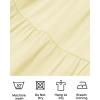 imageZESICA Womens Boho Summer One Shoulder Short Sleeve Smocked Side Split Ruffle Swing Midi DressLight Yellow