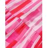 imageZESICA Womens Boho Summer One Shoulder Short Sleeve Smocked Side Split Ruffle Swing Midi DressMagenta