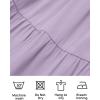 imageZESICA Womens Boho Summer One Shoulder Short Sleeve Smocked Side Split Ruffle Swing Midi DressPurple