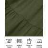imageZESICA Womens Casual Crew Neck Flutter Sleeve Smocked High Waist Hollow Out Lace Trim Tiered A Line Midi DressArmygreen
