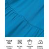 imageZESICA Womens Casual Crew Neck Flutter Sleeve Smocked High Waist Hollow Out Lace Trim Tiered A Line Midi DressCobaltblue