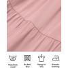 imageZESICA Womens Casual Crew Neck Flutter Sleeve Smocked High Waist Hollow Out Lace Trim Tiered A Line Midi DressDarkpink