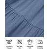 imageZESICA Womens Casual Crew Neck Flutter Sleeve Smocked High Waist Hollow Out Lace Trim Tiered A Line Midi DressDustyblue