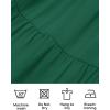 imageZESICA Womens Casual Crew Neck Flutter Sleeve Smocked High Waist Hollow Out Lace Trim Tiered A Line Midi DressForestgreen