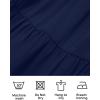 imageZESICA Womens Casual Crew Neck Flutter Sleeve Smocked High Waist Hollow Out Lace Trim Tiered A Line Midi DressNavy
