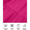 imageZESICA Womens Casual Crew Neck Flutter Sleeve Smocked High Waist Hollow Out Lace Trim Tiered A Line Midi DressRose