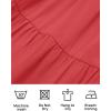 imageZESICA Womens Casual Crew Neck Flutter Sleeve Smocked High Waist Hollow Out Lace Trim Tiered A Line Midi DressWatermelon