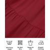 imageZESICA Womens Casual Crew Neck Flutter Sleeve Smocked High Waist Hollow Out Lace Trim Tiered A Line Midi DressWine