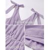 imageZESICA Womens Summer Casual V Neck Sleeveless Mini Dress Tie Shoulder Tiered Ruffle Swing A Line Short SundressesPurple
