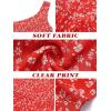 imageZESICA Womens 2025 Bohemian Summer Floral Print One Shoulder Sleeveless Smocked Ruffle Tiered Beach Long Midi DressCherry