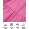 imageZESICA Womens 2025 Bohemian Summer Floral Print One Shoulder Sleeveless Smocked Ruffle Tiered Beach Long Midi DressHotpink