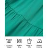 imageZESICA Womens 2025 Bohemian Summer Floral Print One Shoulder Sleeveless Smocked Ruffle Tiered Beach Long Midi DressSolidgreen