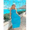 imageZESICA Womens 2025 Summer Bohemian Strapless Off Shoulder Lace Trim Backless Flowy A Line Beach Long Maxi DressCobalt