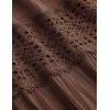 imageZESICA Womens 2025 Summer Bohemian Strapless Off Shoulder Lace Trim Backless Flowy A Line Beach Long Maxi DressCoffee