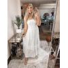 imageZESICA Womens 2025 Summer Bohemian Strapless Off Shoulder Lace Trim Backless Flowy A Line Beach Long Maxi DressWhite