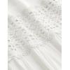 imageZESICA Womens 2025 Summer Bohemian Strapless Off Shoulder Lace Trim Backless Flowy A Line Beach Long Maxi DressWhite