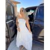 imageZESICA Womens 2025 Summer Bohemian Strapless Off Shoulder Lace Trim Backless Flowy A Line Beach Long Maxi DressWhite