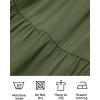 imageZESICA Womens 2025 Summer Square Neck Short Puff Sleeve Solid Color High Waist Casual Smocked Flowy A Line Tiered Midi DressArmy Green