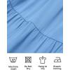 imageZESICA Womens 2025 Summer Square Neck Short Puff Sleeve Solid Color High Waist Casual Smocked Flowy A Line Tiered Midi DressBlue