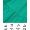 imageZESICA Womens 2025 Summer Square Neck Short Puff Sleeve Solid Color High Waist Casual Smocked Flowy A Line Tiered Midi DressGreen