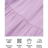 imageZESICA Womens 2025 Summer Square Neck Short Puff Sleeve Solid Color High Waist Casual Smocked Flowy A Line Tiered Midi DressLight Purple