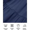 imageZESICA Womens 2025 Summer Square Neck Short Puff Sleeve Solid Color High Waist Casual Smocked Flowy A Line Tiered Midi DressNavy